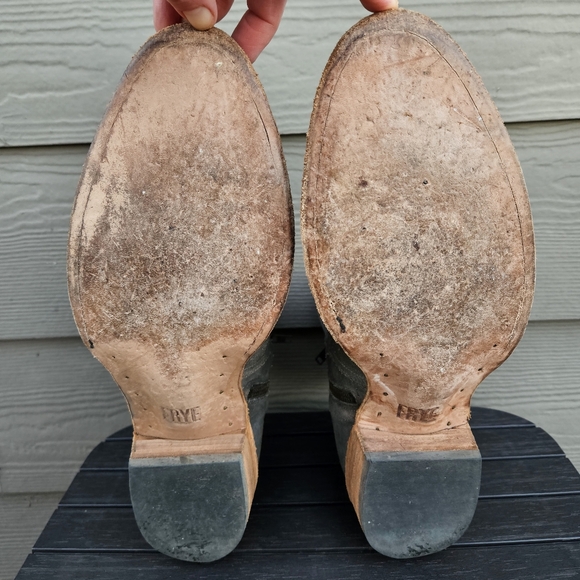 FRYE Grady Jodhpur Dark Gray Leather & Suede Ankle Boots Shoes Men’s Size 10 D - Picture 12 of 16